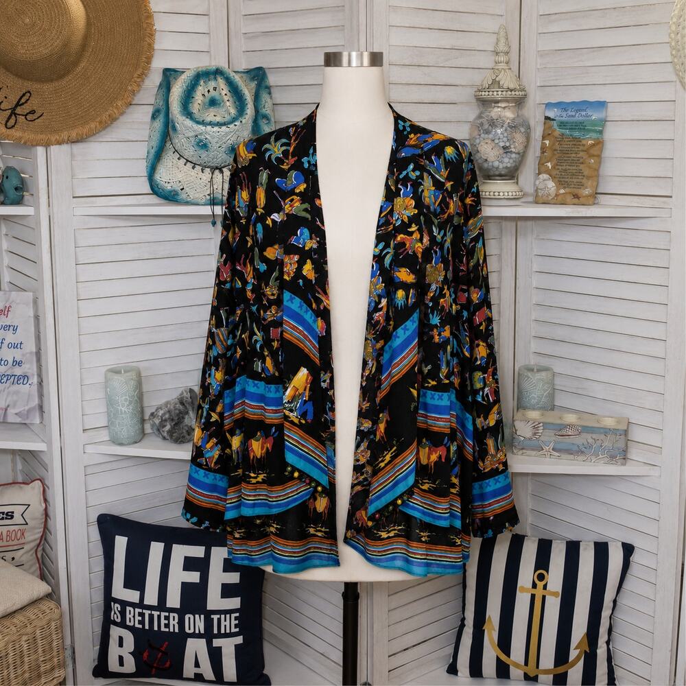 AC Sport Vintage Blazer With Colored Balls Hanging At Center Pockets Size 14